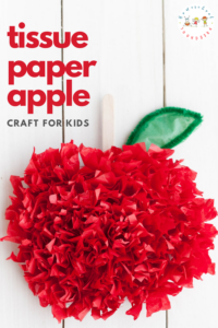 Tissue Paper Apple Craft