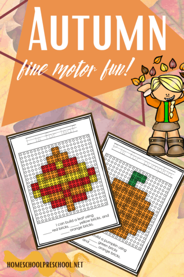 Free Printable Autumn Preschool Activities Brick Mats