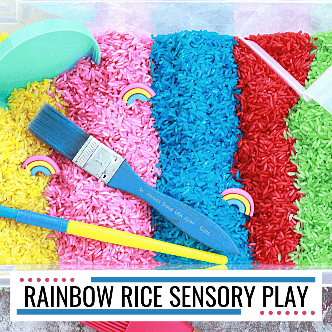 Painted Rice How to Make Rainbow Rice for Engaging Sensory Play