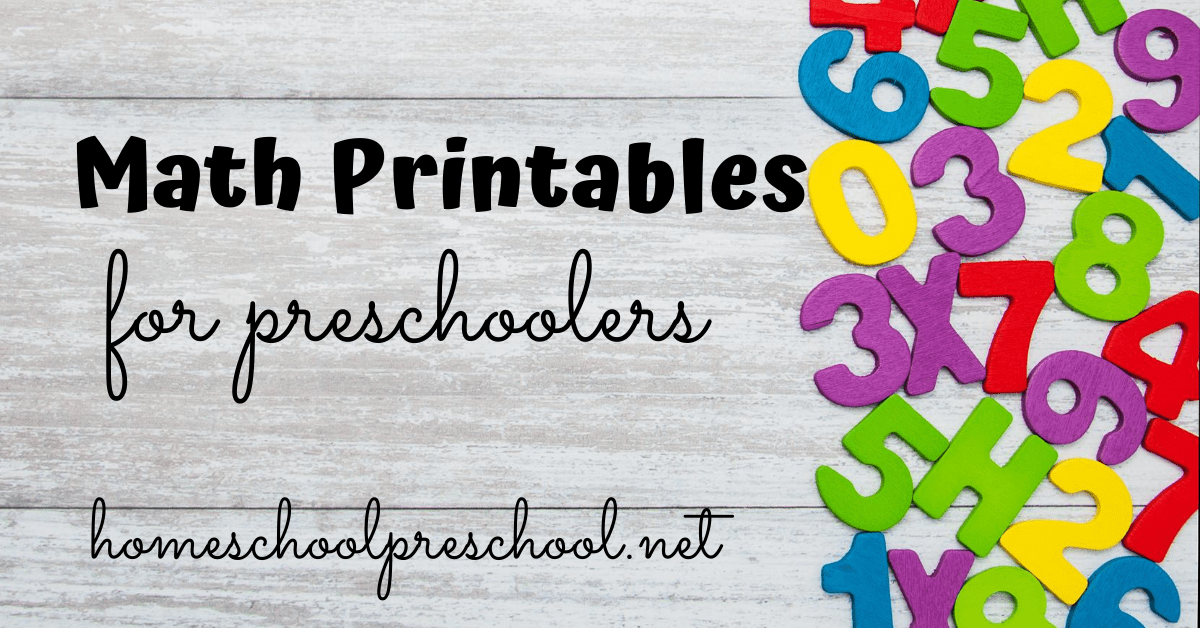 Preschool Math Printables for Teaching a Variety of Skills