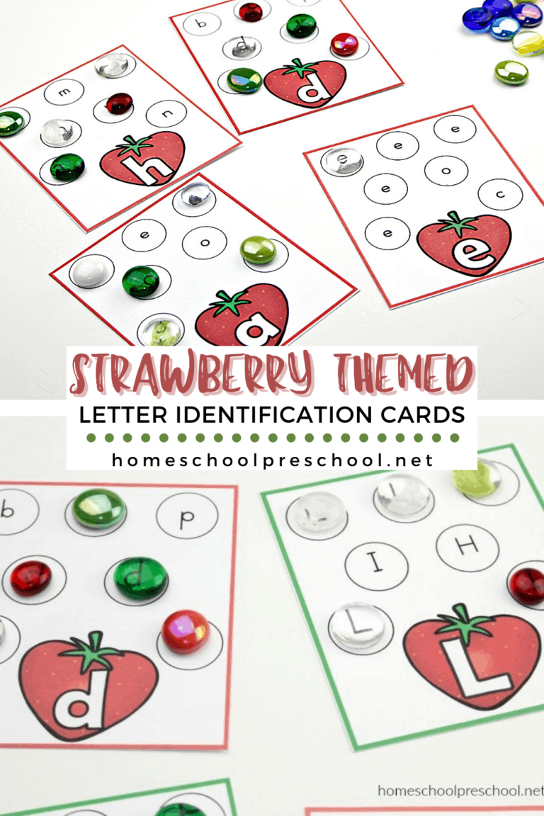 Strawberry Letter Identification Cards
