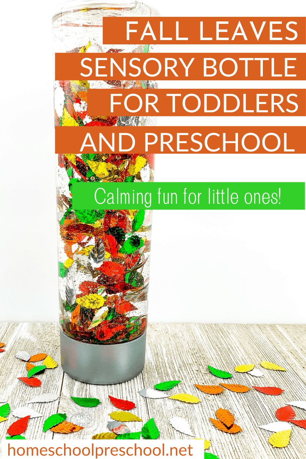 How to Make a Fall Leaves Sensory Bottle for Kids
