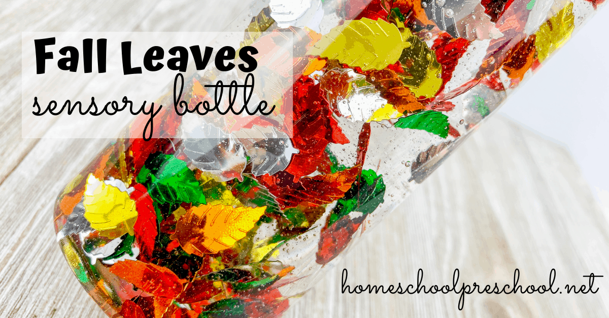 How to Make a Fall Leaves Sensory Bottle for Kids