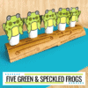 5 Green Speckled Frogs Printable Puppets for Preschool