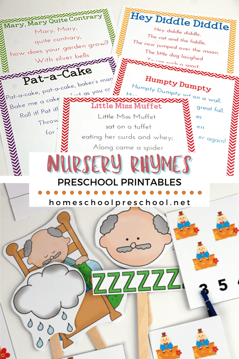 Preschool Nursery Rhymes Pack Featuring 10 Rhymes!