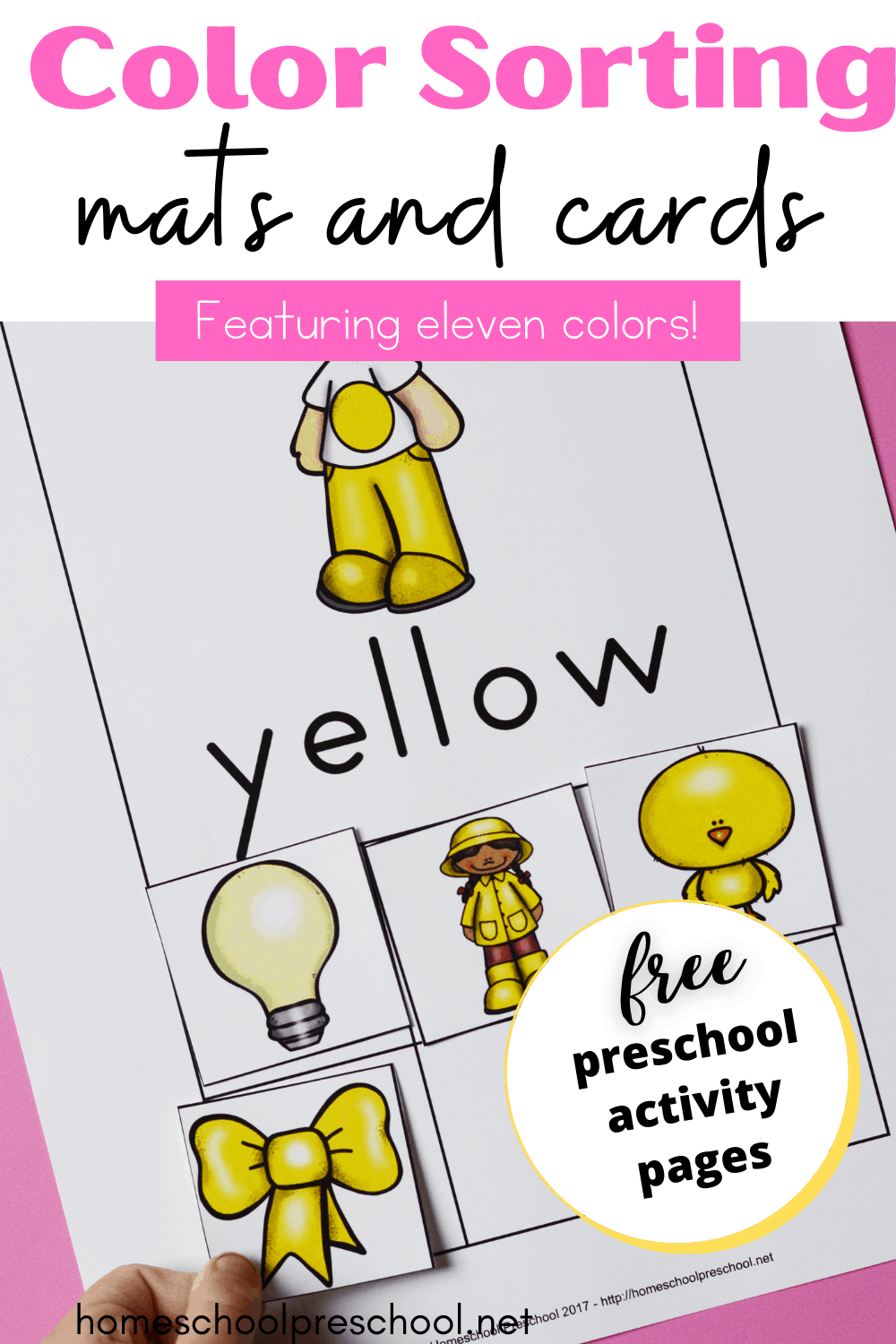 Free Printable Color Sorting Mats for Preschoolers