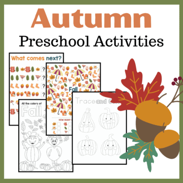 Printable Autumn Activities for Preschool and Kindergarten