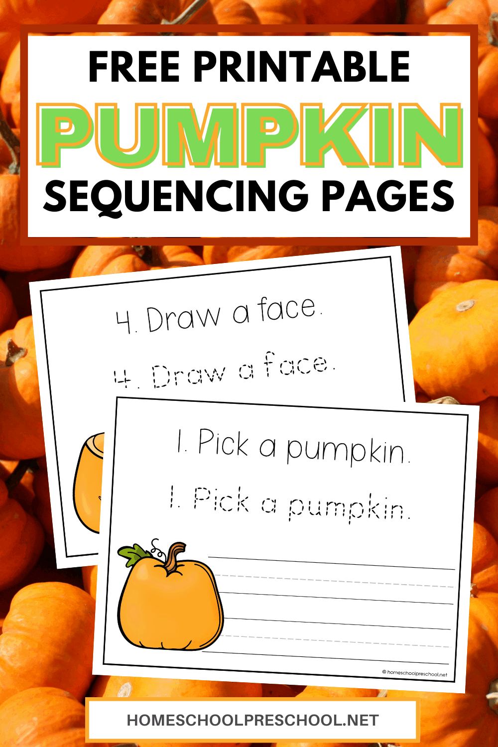 Pumpkin Sentence Sequencing Worksheets