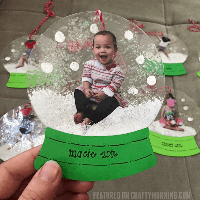 snowglobe-ornament-craft-for-kids Paper Christmas Ornaments for Kids