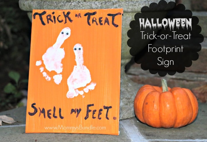 trickortreatfootprint Halloween Crafts for Kids