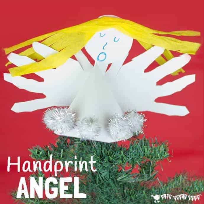 Handprint-Angel-Craft-square Handprint Angels Christmas Crafts