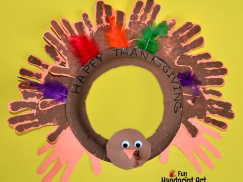 Image for Paper Plate Thanksgiving Wreath 