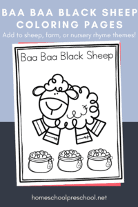 Baa Baa Black Sheep Coloring Pages