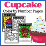 Free Cupcake Printable Color by Number Pages