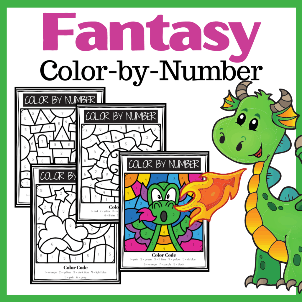 fantasy-color-by-number-square-1024x1024 Fantasy Color By Number Printables