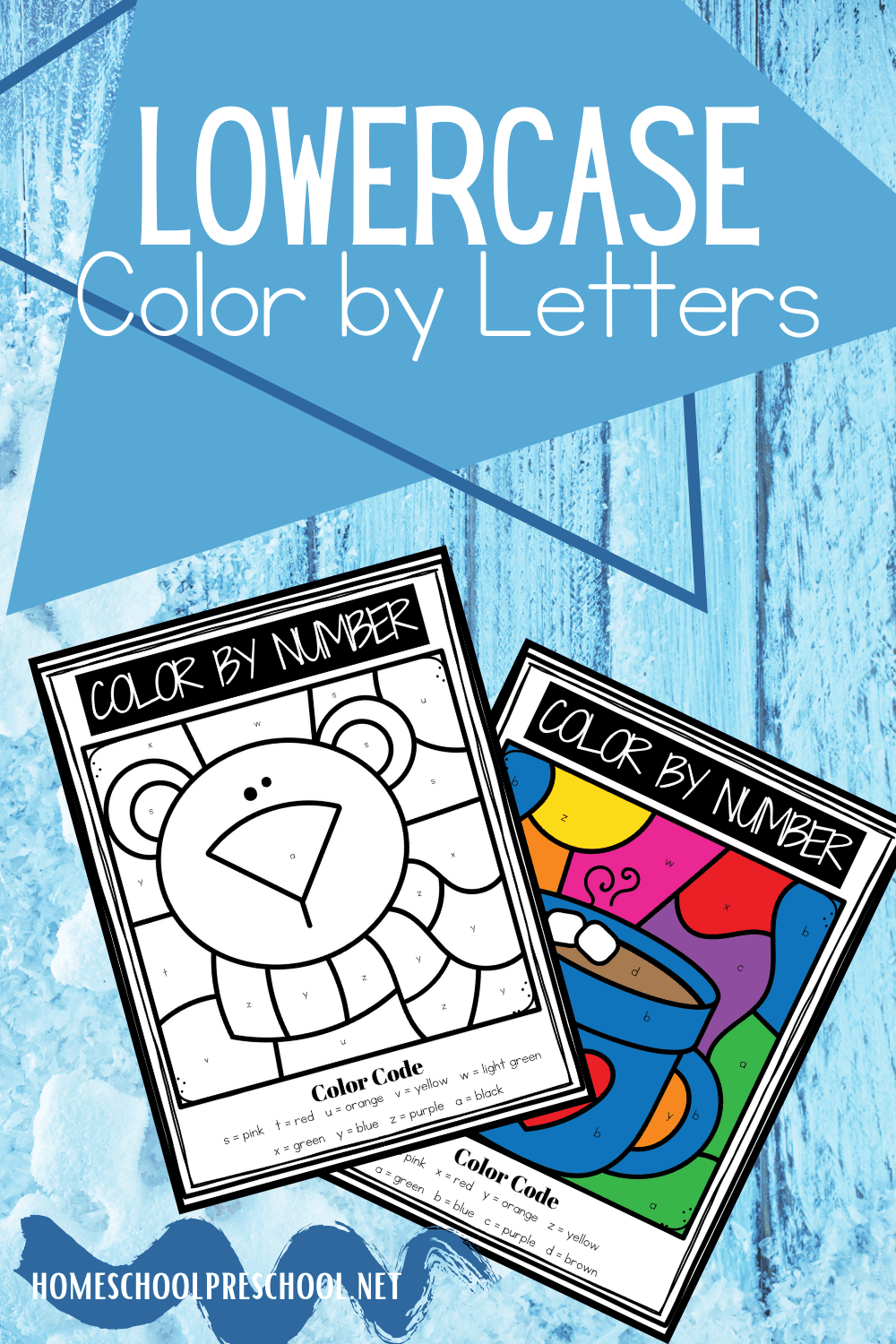 lowercase-winter-cbl-1 Winter Color By Letter Printable