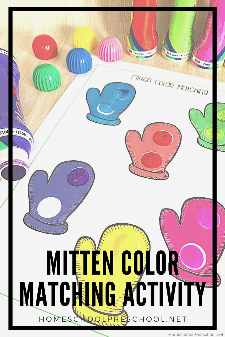 Mitten Color Matching Printable