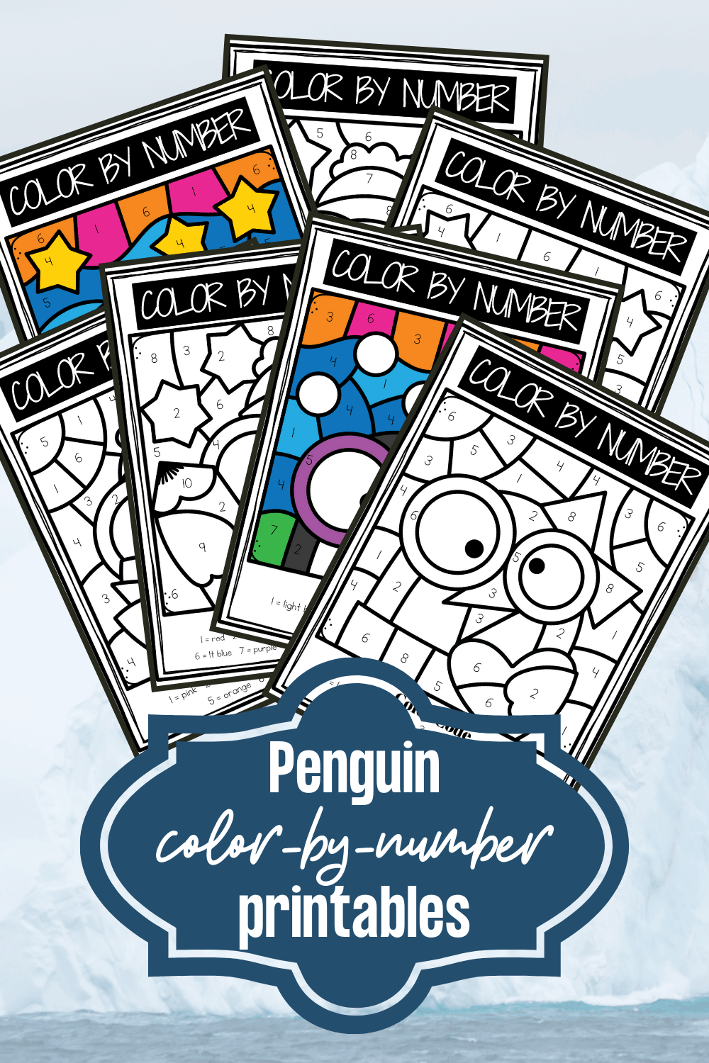 Penguin Color By Number Printables