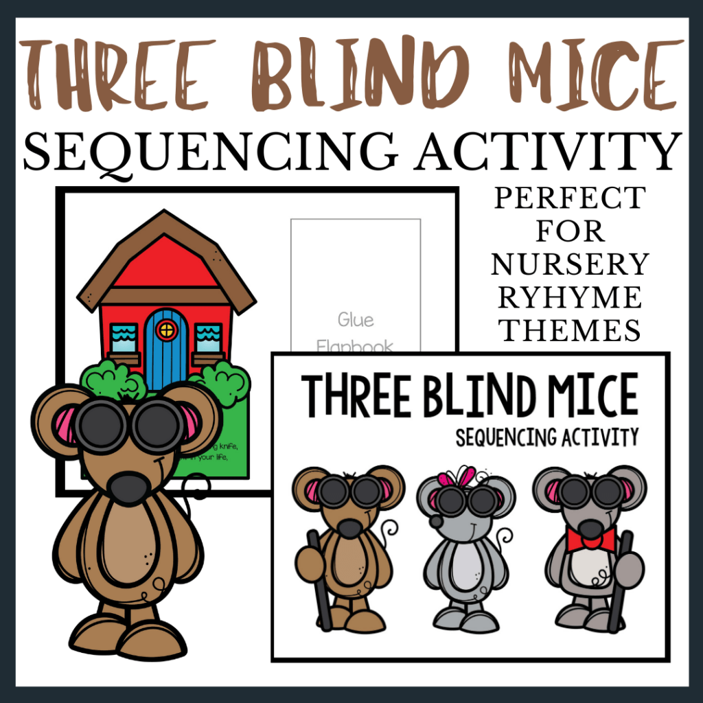 Printable Three Blind Mice Sequencing Activity for Preschool