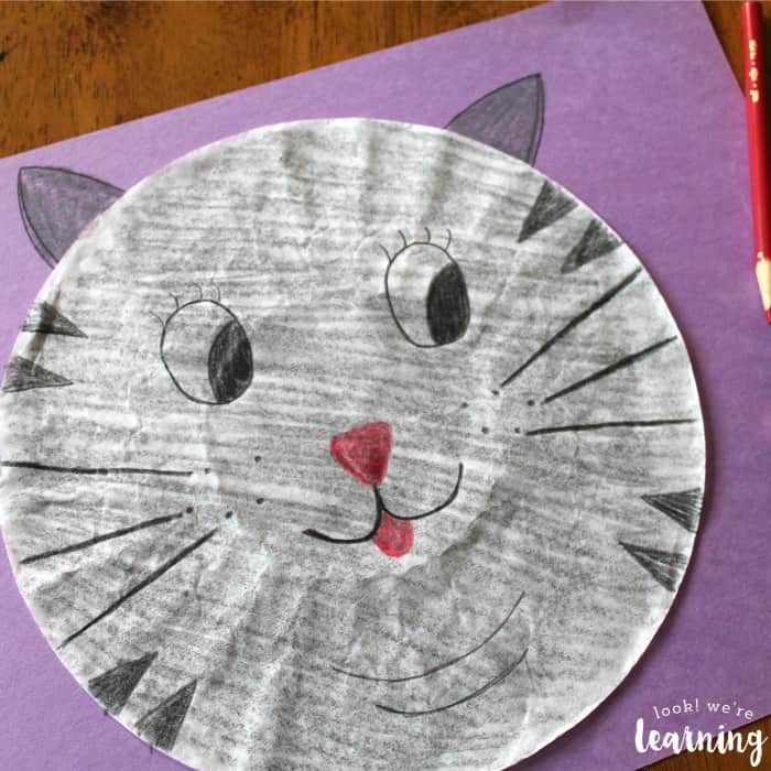 Cute-Coffee-Filter-Cat-Craft Cat Crafts for Preschoolers