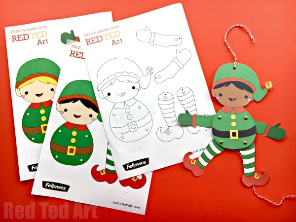 Easy-Elf-Paper-Puppets Elf Paper Crafts