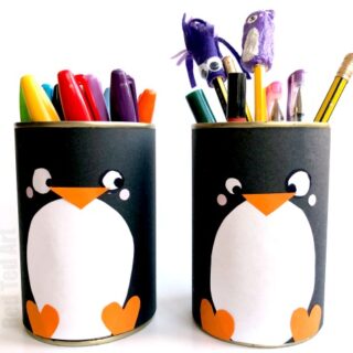 Penguin-Pen-Pots-320x320 Winter Animals Crafts