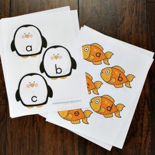 Penguin-Themed-Alphabet-Game-Printables--320x320 Penguin Activities for Preschoolers