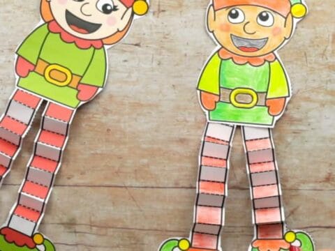 Image for Printable Elf Christmas Craft