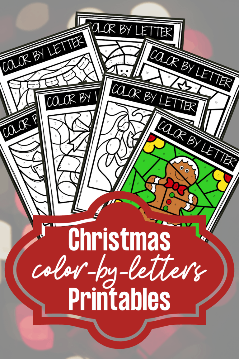 Christmas Color by Letter Worksheets