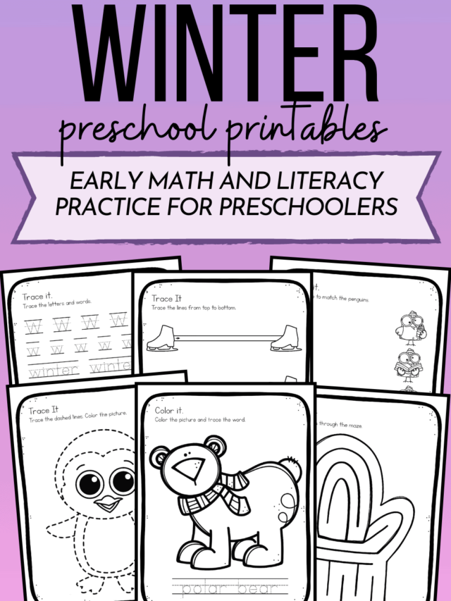Preschool Winter Printables Story