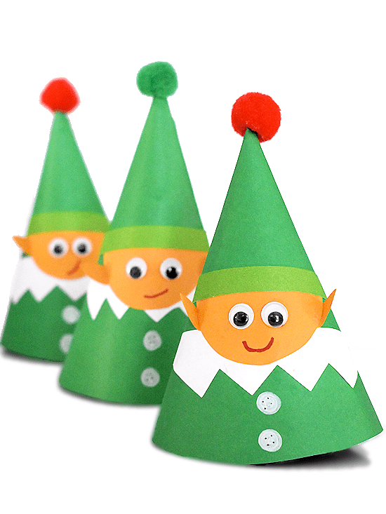 paper-cone-christmas-elf-craft Elf Paper Crafts