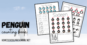 Counting Penguins Book - Homeschool Preschool