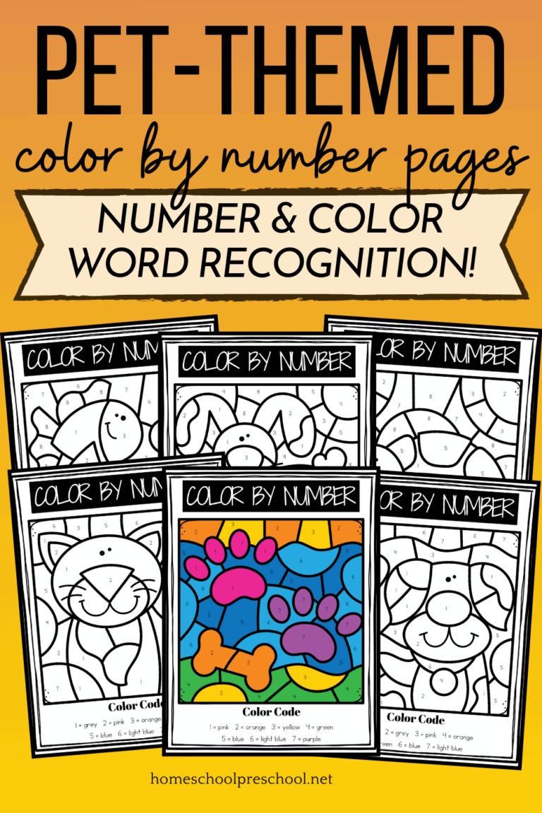 Pets Color By Number Printable