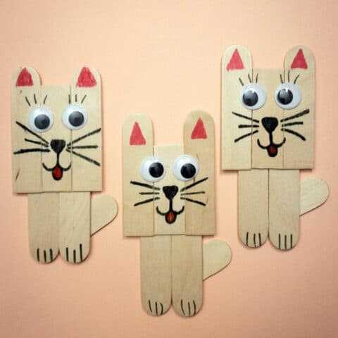 popsicle-stick-kitty-480x480 Cat Crafts for Preschoolers