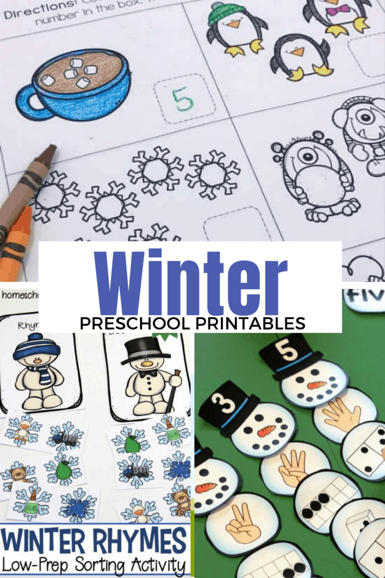 Winter Printables for Preschoolers