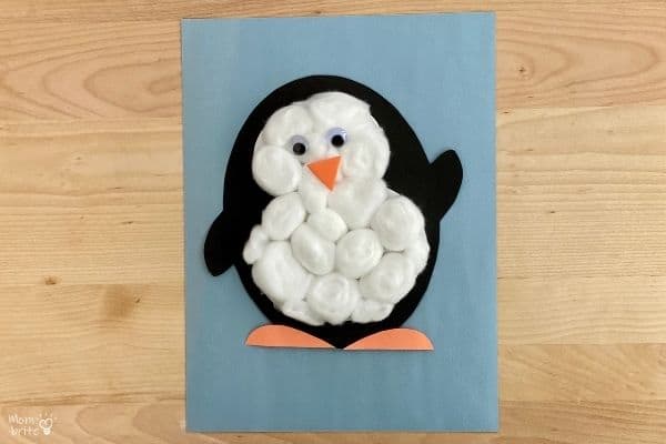 Cotton-Ball-Penguin Winter Crafts