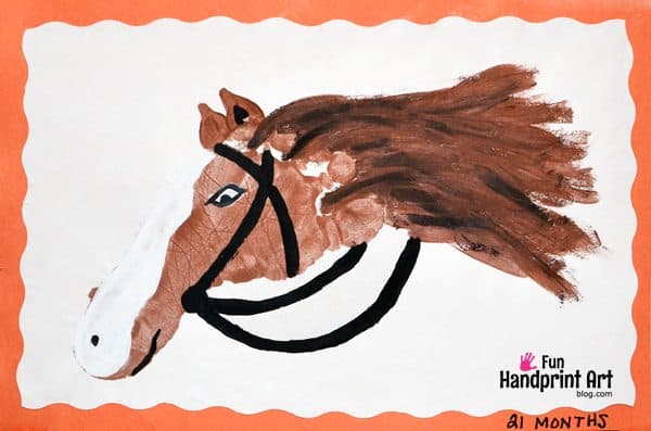 Footprint-Horse-Craft 12 Delightful Horse Crafts for Kids of All Ages
