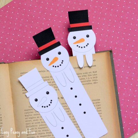 Free-Printable-Snowman-Bookmarks-480x480 Snowman Printables for Preschoolers