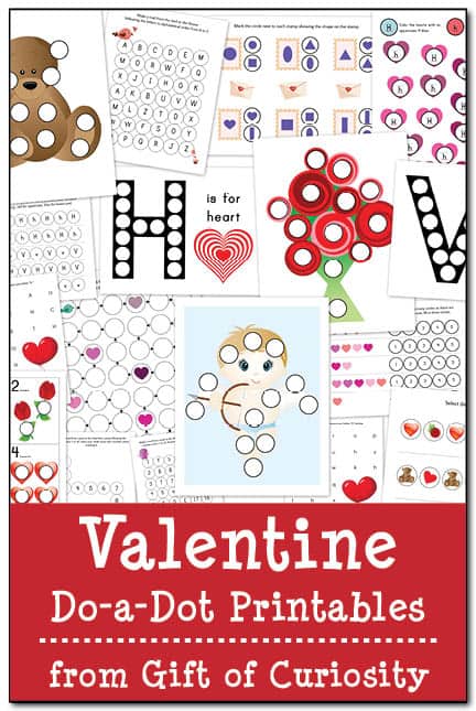 Valentine-Do-a-Dot-Printables-Gift-of-Curiosity Free Printable Valentine Activity Pages
