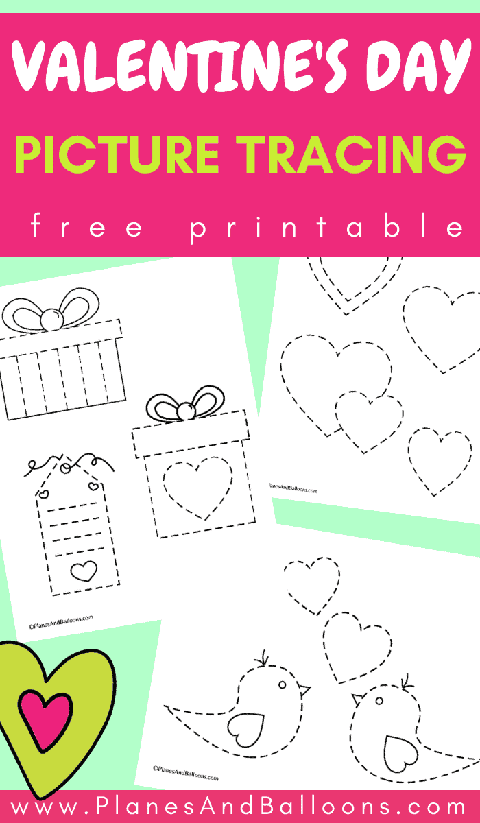 Valentines-day-tracing-for-preschoolers Free Printable Valentine Activity Pages