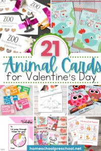 Printable Animal Valentine Cards