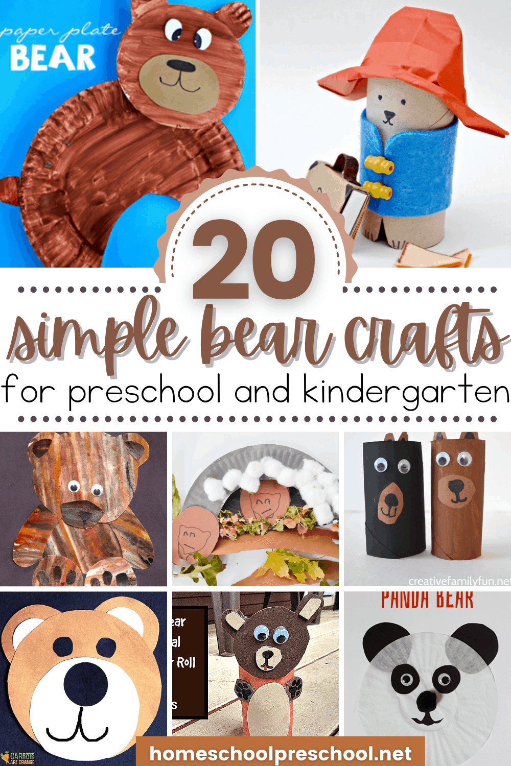 Bear Crafts for Kindergarten