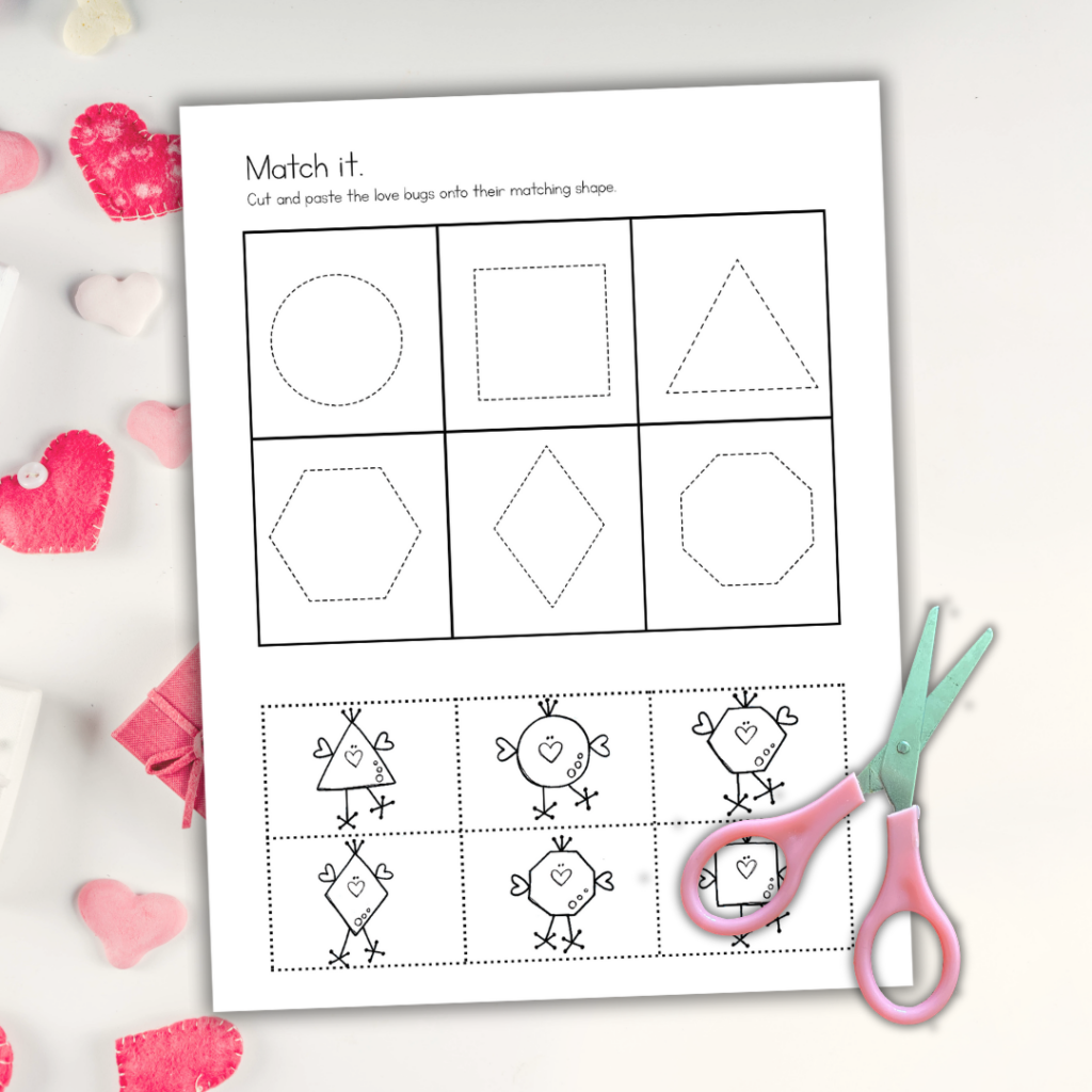 pre-k-cut-and-paste-worksheets-1024x1024 Valentine's Day Cut and Paste Worksheets