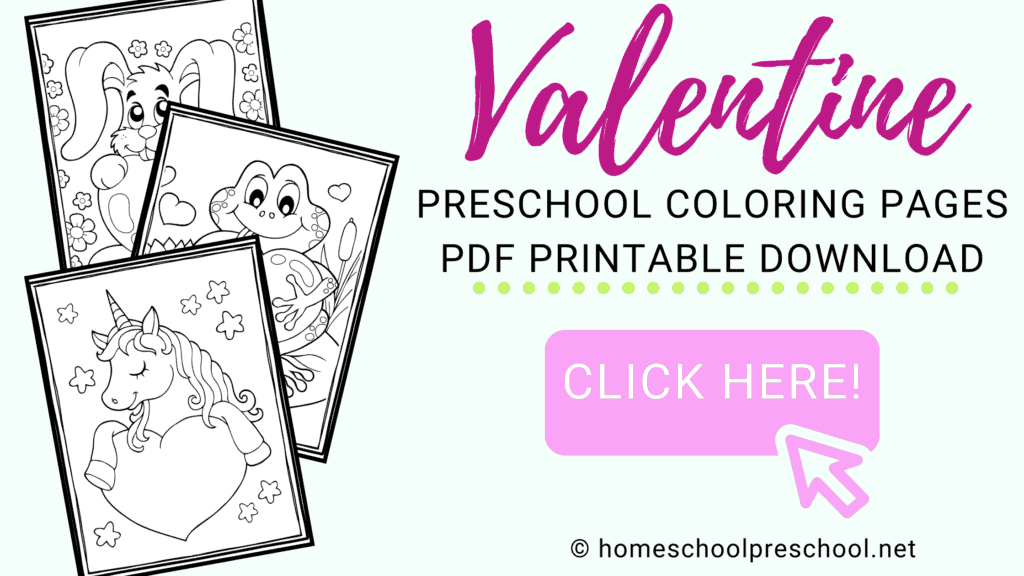 Free Printable Valentines Coloring Pages for Preschool