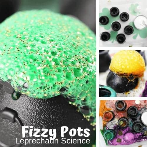 Fizzy-Pots-Leprechaun-Science St Patrick Preschool Sensory Play