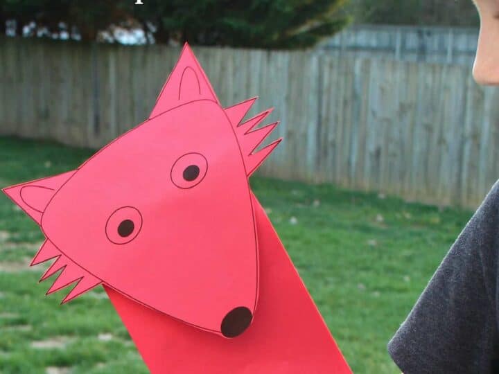 Image for Fox Paper Bag Puppet Template