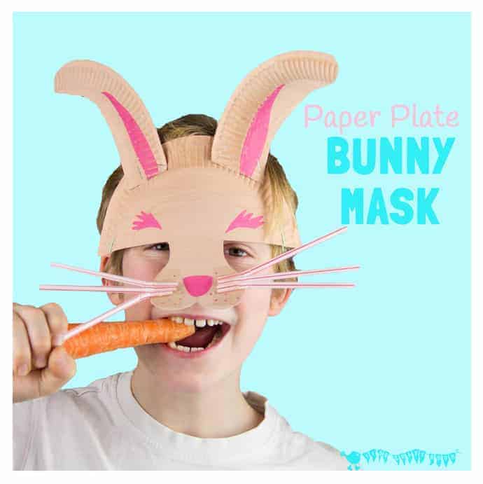 Paper-Plate-Easter-Bunny-Mask-square Easter Bunny Crafts for Preschoolers