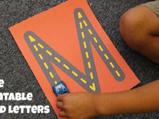Image for Free Road Letters printable for learning the alphabet