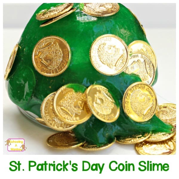 coin-slime St Patrick Preschool Sensory Play