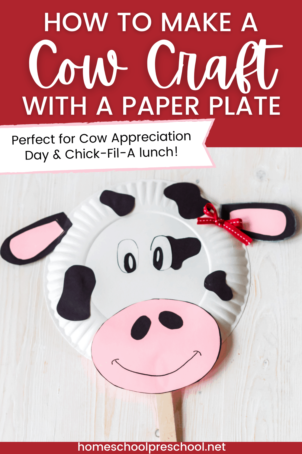 Paper Plate Cow Craft